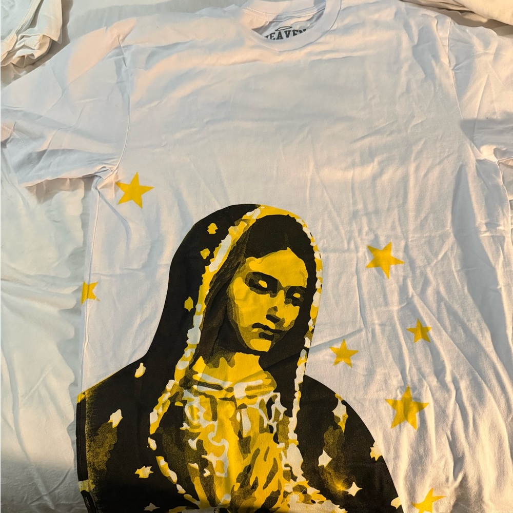 ly White and Yellow Graphic Tee